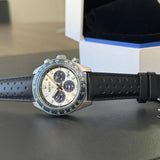  Shop Authentic Seiko Prospex Speedtimer Solar Chronograph Ivory Dial Black Leather Strap Watch for Men - SSC943 - Luxxuri