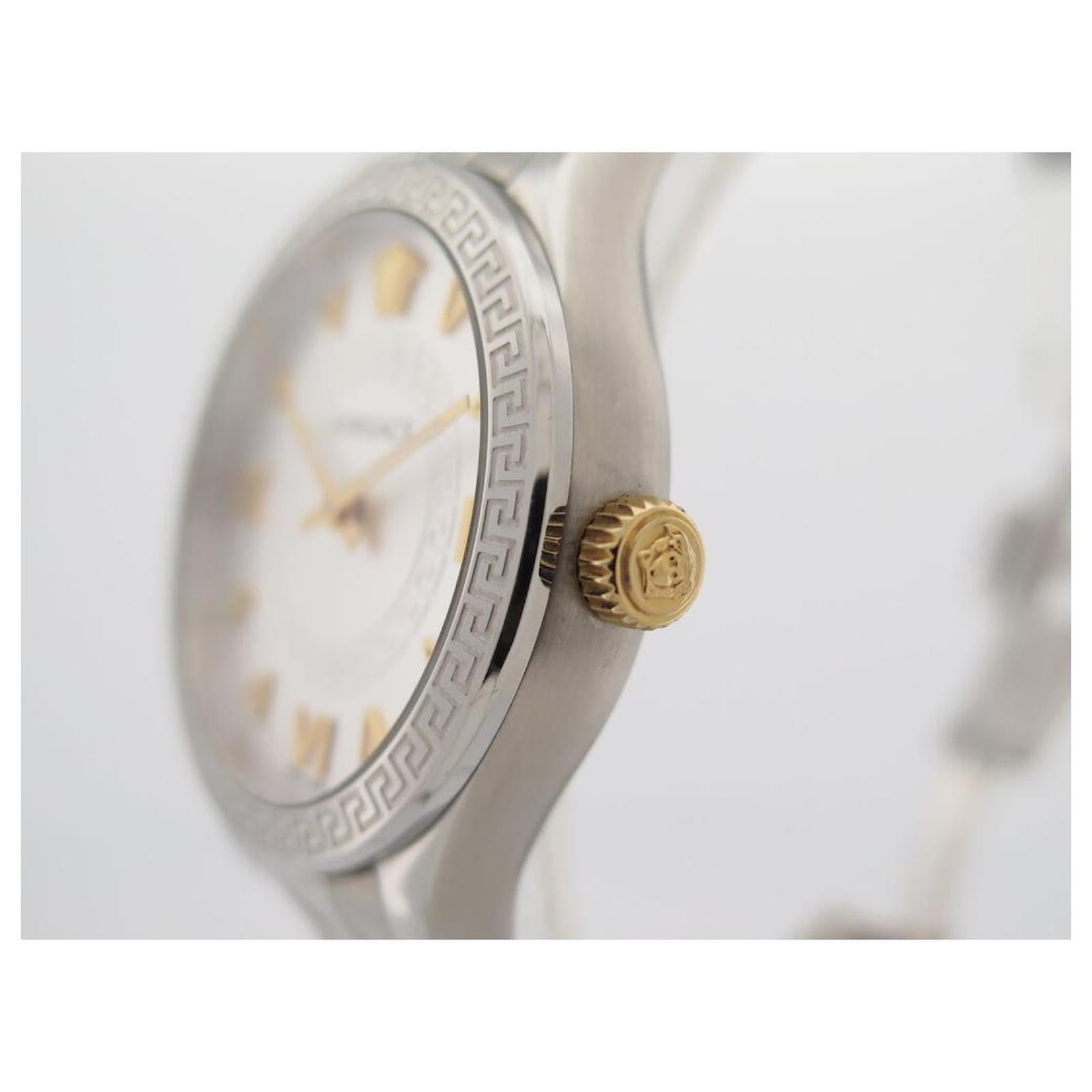  Shop Authentic Versace Hellenyium Quartz Silver Dial Silver Steel Strap Watch for Women - VE2S00322 - Luxxuri