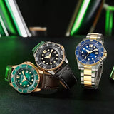 Citizen Mechanical Automatic Blue Dial Two Tone Steel Strap Watch for Men - NJ0174-82L