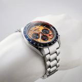  Shop Authentic Seiko Prospex Solar Chronograph 1969 Re-interpretation Orange Dial Silver Steel Strap Watch for Men - SSC947 - Luxxuri