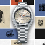  Shop Authentic Seiko 5 Sports SNXS Series Automatic Beige Dial Silver Steel Strap Watch for Men - SRPK91K1 - Luxxuri