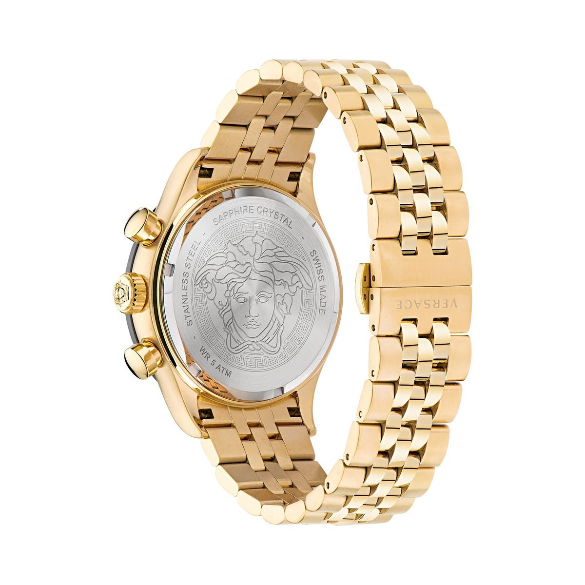  Shop Authentic Versace Hellenyium Quartz Black Dial Gold Steel Strap Watch for Women - VE2S00622 - Luxxuri