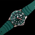 Citizen Mechanical Automatic Green Dial Green Rubber Strap Watch for Men - NJ0129-10X