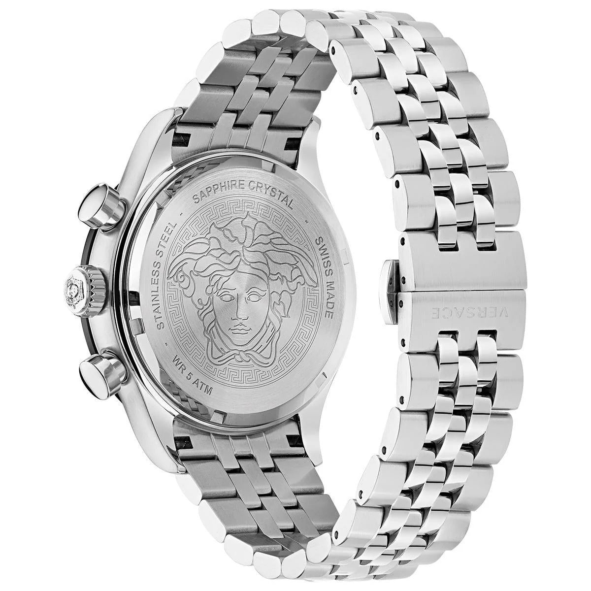  Shop Authentic Versace Hellenyium Quartz Silver Dial Silver Steel Strap Watch for Women - VE2S00322 - Luxxuri