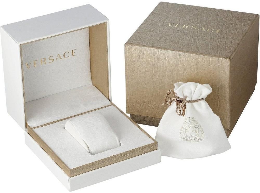  Shop Authentic Versace Hellenyium Quartz Black Dial Gold Steel Strap Watch for Women - VE2S00622 - Luxxuri