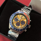  Shop Authentic Seiko Prospex Solar Chronograph 1969 Re-interpretation Orange Dial Silver Steel Strap Watch for Men - SSC947 - Luxxuri