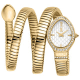 Just Cavalli Carezza Silver Dial Gold Steel Strap Watch for Women - JC1L372M0025