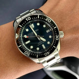 Seiko Prospex Marinemaster Automatic Scuba Divers Blue Dial Silver Steel Strap Watch for Men - SPB187J1