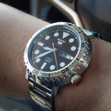  Shop Authentic Seiko 5 Sports Automatic Black Dial Silver Steel Strap Watch for Men - SRPC61J1 - Luxxuri