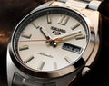  Shop Authentic Seiko 5 Sports SNXS Series Automatic Beige Dial Silver Steel Strap Watch for Men - SRPK91K1 - Luxxuri