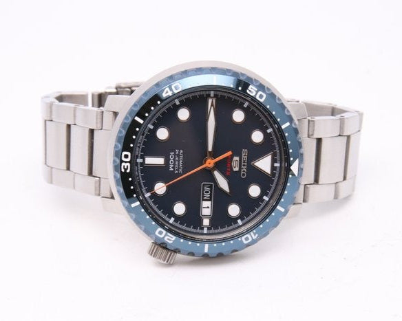  Shop Authentic Seiko 5 Sports Automatic Blue Dial Silver Steel Strap Watch for Men - SRPC63J1 - Luxxuri