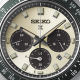  Shop Authentic Seiko Prospex Speedtimer Solar Chronograph Ivory Dial Black Leather Strap Watch for Men - SSC943 - Luxxuri