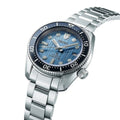 Seiko Prospex Glacier Save The Ocean Special Edition Automatic Blue Dial Silver Steel Strap Watch for Men - SPB299J1