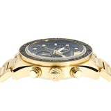  Shop Authentic Versace Greca Dome Chronograph Black Dial Gold Steel Strap Watch for Men - VE6K00523 - Luxxuri
