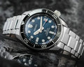 Seiko Prospex Marinemaster Automatic Scuba Divers Blue Dial Silver Steel Strap Watch for Men - SPB187J1