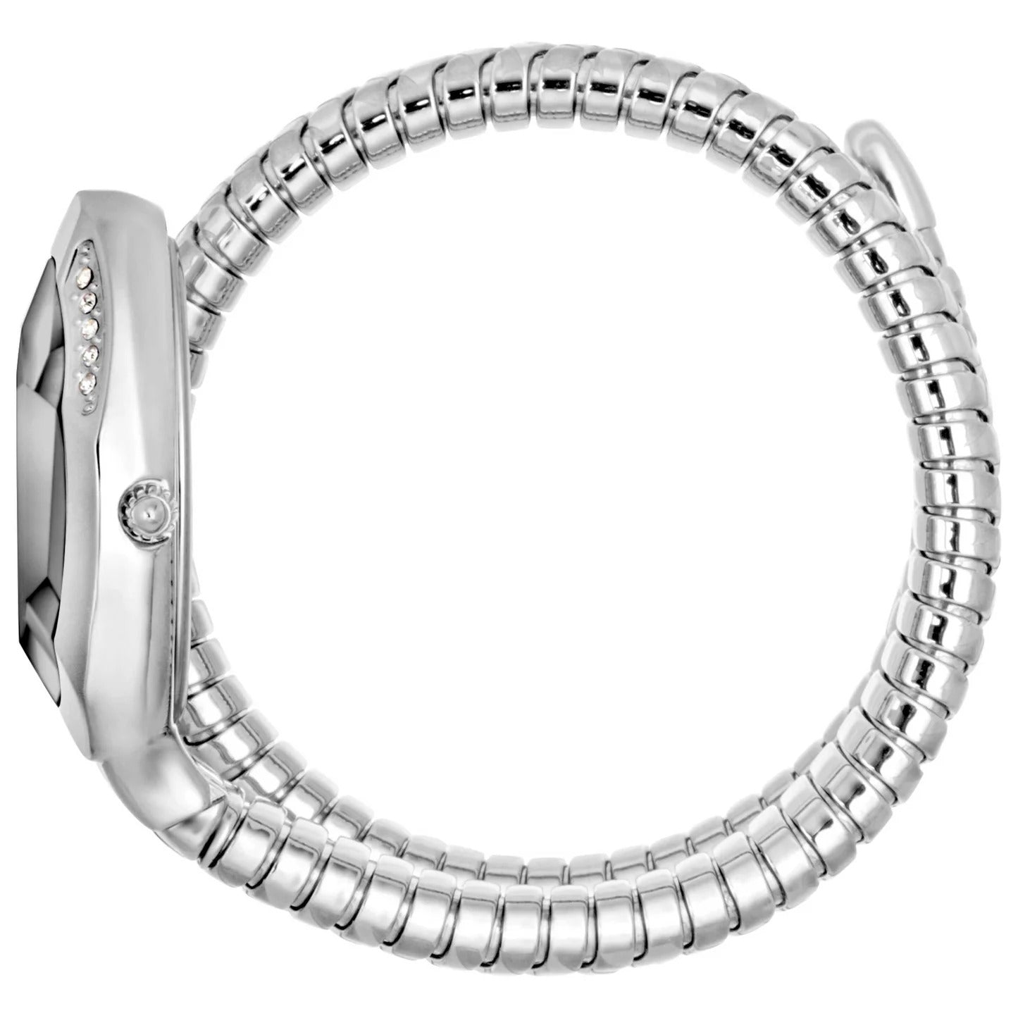 Just Cavalli Glam Evo 8 Black Dial Silver Steel Strap Watch for Women - JC1L225M0025