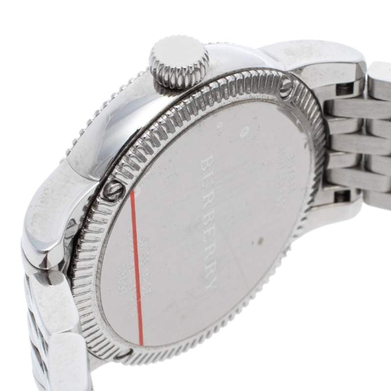  Shop Authentic Burberry Utilitarian White Dial Silver Steel Strap Watch for Women - BU7856 - Luxxuri