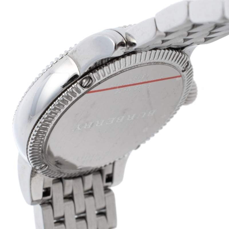  Shop Authentic Burberry Utilitarian White Dial Silver Steel Strap Watch for Women - BU7856 - Luxxuri