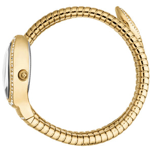 Just Cavalli Carezza Silver Dial Gold Steel Strap Watch for Women - JC1L372M0025