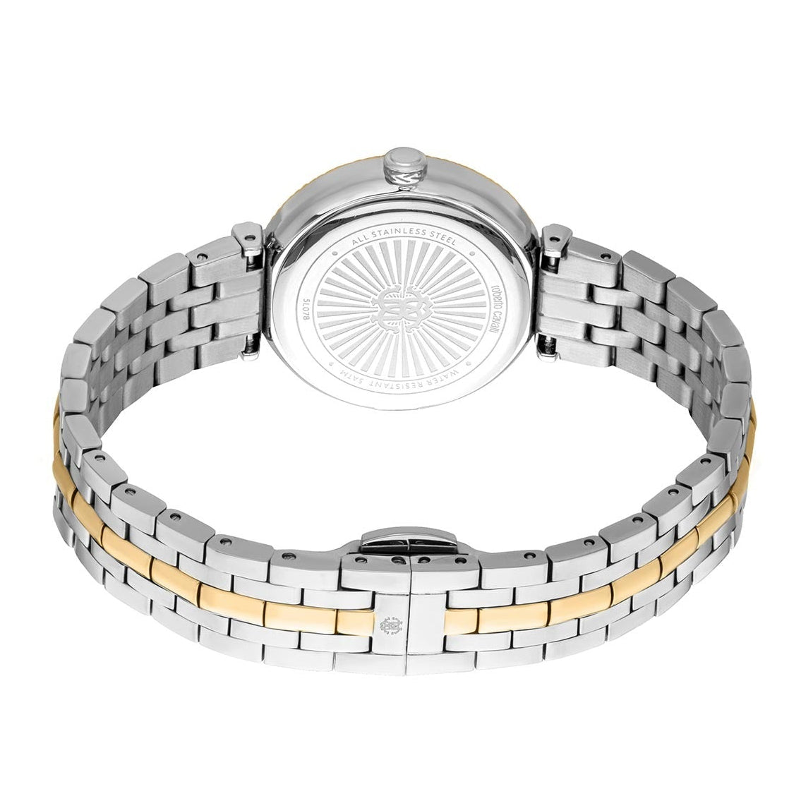 Just Cavalli Chiarezza Snake Core Silver Dial Two Tone Steel Strap Watch for Women - RC5L078M0055