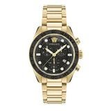  Shop Authentic Versace Greca Dome Chronograph Black Dial Gold Steel Strap Watch for Men - VE6K00523 - Luxxuri