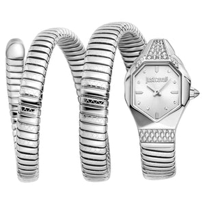 Just Cavalli Ambra Silver Dial Silver Steel Strap Watch for Women - JC1L370M0015