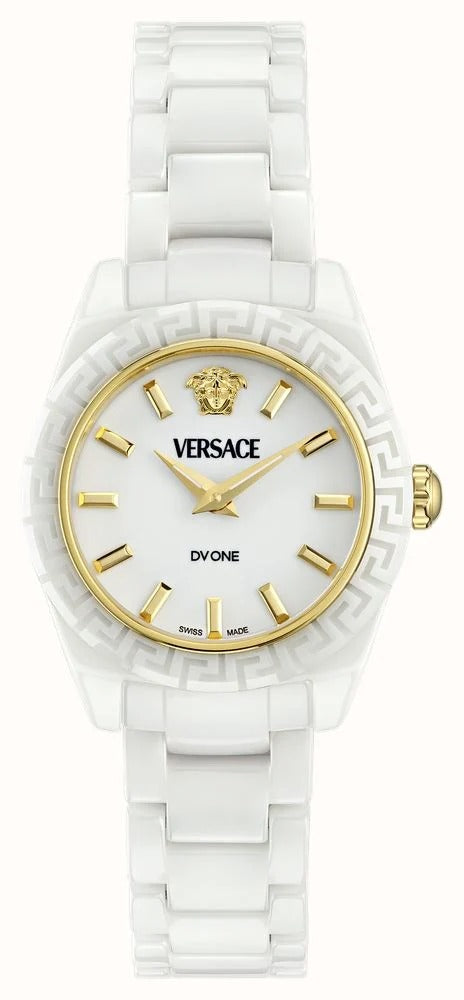  Shop Authentic Versace DV One Mini White Dial White Ceramic Dial Watch for Women - VE9F00224 - Luxxuri