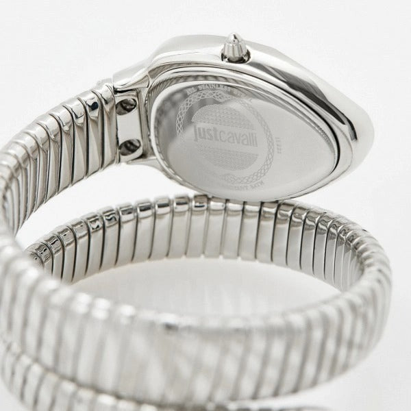 Just Cavalli Glam Evo 8 Black Dial Silver Steel Strap Watch for Women - JC1L225M0025