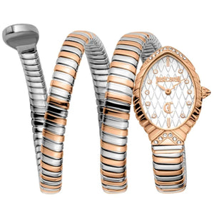 Just Cavalli Specchio Silver Dial Two Tone Steel Strap Watch for Women - JC1L323M0065