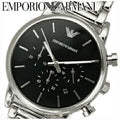  Shop Authentic Emporio Armani Chronograph Black Dial Silver Steel Strap Watch For Men - AR1853 - Luxxuri