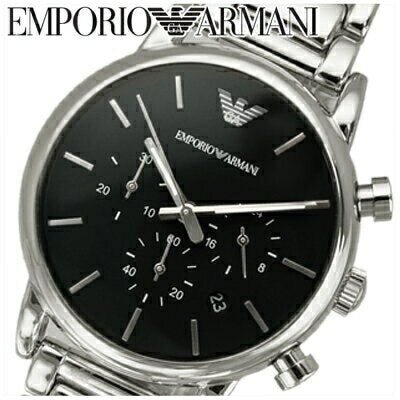  Shop Authentic Emporio Armani Chronograph Black Dial Silver Steel Strap Watch For Men - AR1853 - Luxxuri