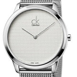  Shop Authentic Calvin Klein Minimal White Dial Silver Mesh Bracelet Watch for Men - K3M2112Y - Luxxuri