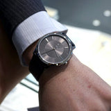  Shop Authentic Calvin Klein Minimal Black Dial Black Leather Strap Watch for Men - K3M211C4 - Luxxuri