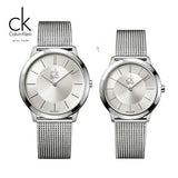  Shop Authentic Calvin Klein Minimal Silver Dial Silver Mesh Bracelet Watch for Men - K3M21126 - Luxxuri