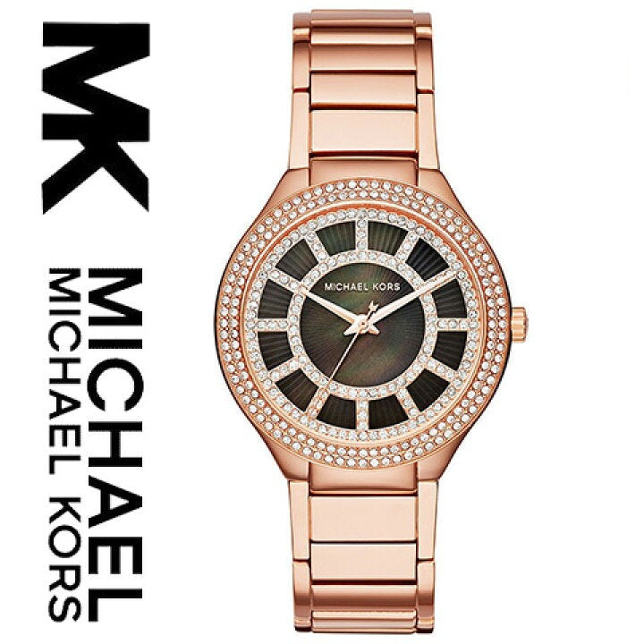  Shop Authentic Michael Kors Kerry Black Mother of Pearl Dial Rose Gold Dial Watch for Women - MK3397 - Luxxuri