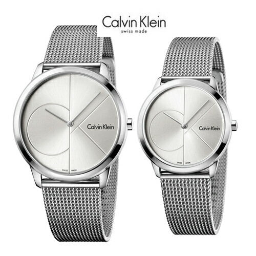  Shop Authentic Calvin Klein Minimal Silver Dial Silver Mesh Bracelet Watch for Men - K3M2112Z - Luxxuri