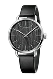  Shop Authentic Calvin Klein Even Black Dial Black Leather Strap Watch for Women - K7B211C1 - Luxxuri