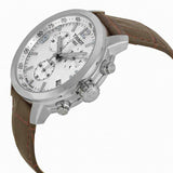  Shop Authentic Tissot PRC 200 Chronograph Silver Dial Brown Leather Strap Watch For Men - T055.417.16.037.00 - Luxxuri