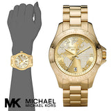  Shop Authentic Michael Kors Layton Chronograph Gold Dial Gold Steel Strap Watch for Women - MK5959 - Luxxuri