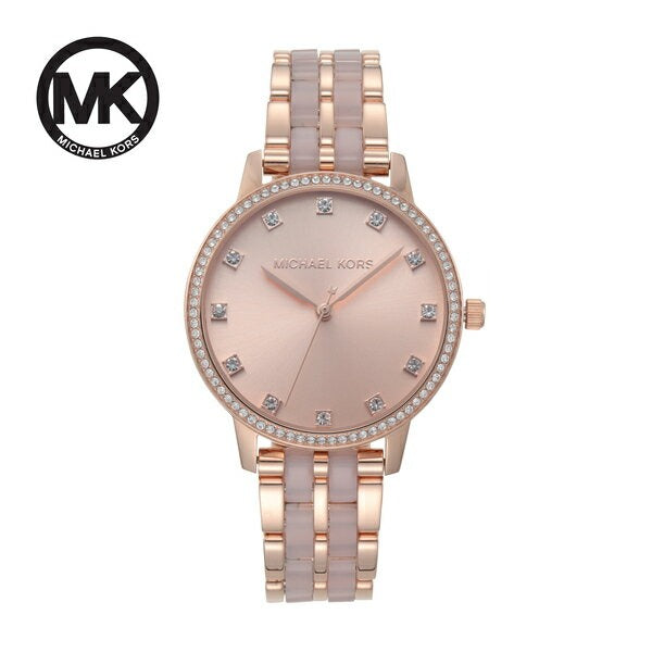  Shop Authentic Michael Kors Melissa Analog Rose Gold Dial Rose Gold Steel Strap Watch For Women - MK4396 - Luxxuri