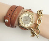  Shop Authentic Michael Kors Catlin Champagne Dial Brown Leather Strap Watch for Women - MK2375 - Luxxuri