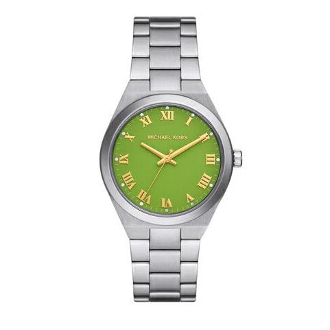  Shop Authentic Michael Kors Lennox Three-Hand Green Dial Silver Steel Strap Watch for Women - MK7463 - Luxxuri