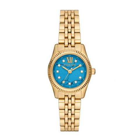  Shop Authentic Michael Kors Lexington Three Hand Blue Dial Gold Steel Strap Watch for Women - MK4813 - Luxxuri