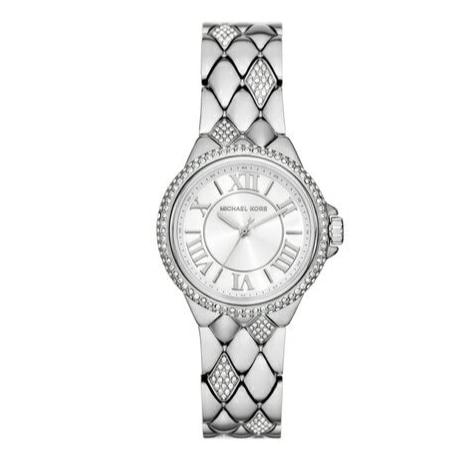  Shop Authentic Michael Kors Camille Pave Crystals Silver Dial Silver Steel Strap Watch for Women - MK4804 - Luxxuri