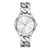  Shop Authentic Michael Kors Runway Three-Hand Silver Dial Silver Steel Strap Watch for Women - MK7474 - Luxxuri