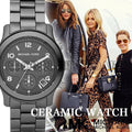  Shop Authentic Michael Kors Runway Black Ceramic Dial Black Steel Strap Watch for Women - MK5162 - Luxxuri