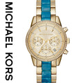  Shop Authentic Michael Kors Ritz Gold Dial Two Tone Steel Strap Watch for Women - MK6328 - Luxxuri