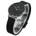  Shop Authentic Daniel Wellington Petite Ashfield Black Dial Black Mesh Strap Watch For Women - DW00100202 - Luxxuri