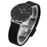  Shop Authentic Daniel Wellington Petite Ashfield Black Dial Black Mesh Strap Watch For Women - DW00100202 - Luxxuri