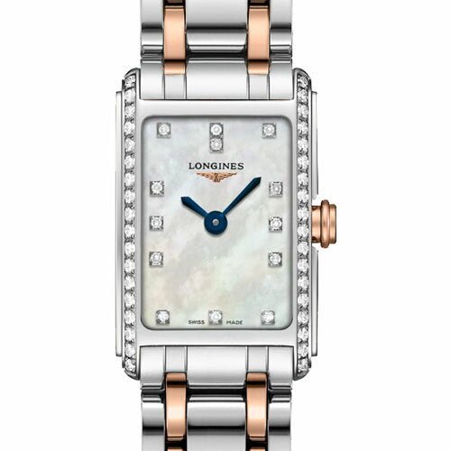  Shop Authentic Longines Dolcevita Diamonds Mother of Pearl White Dial Two Tone Steel Strap Watch for Women - L5.258.5.89.7 - Luxxuri
